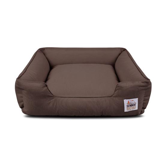 Imagem de Cama de Cachorro com Zíper Caminha Pet Impermeável 73x73 Capuccino