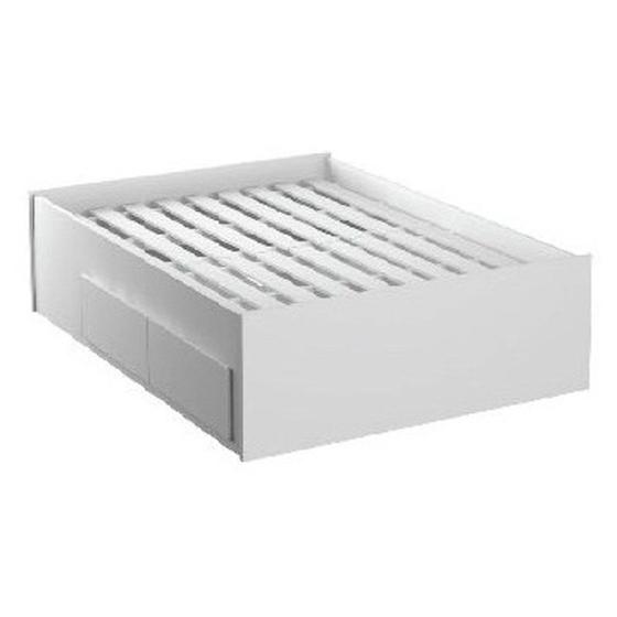 Imagem de Cama de Casal 147cm 4 Gavetas Dreams F04 Branco - Mpozenato