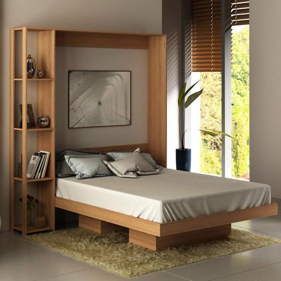Cama de Casal Articulada com 6 Nichos - Amêndoa Menor preço em Cama de Casal Articulada com 6 Nichos - Amêndoa