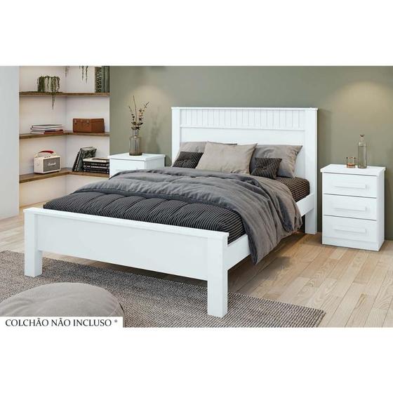 Imagem de Cama de Casal  Athenas Branco - Lopas