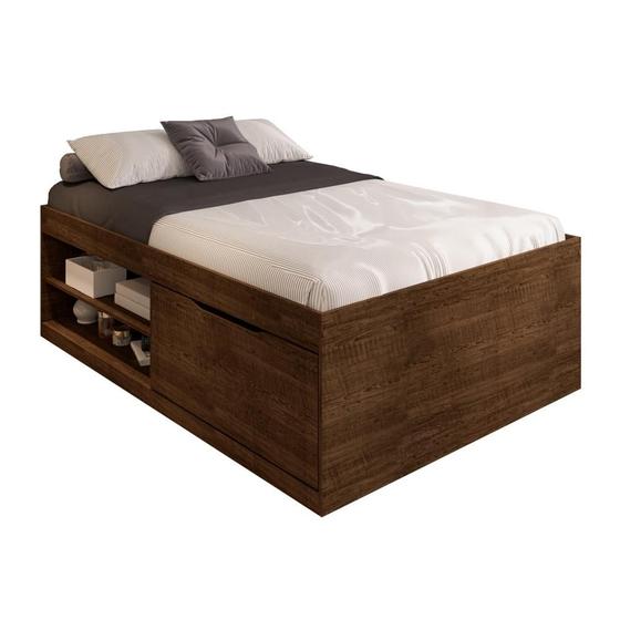 Imagem de Cama de Casal Box Sapateira Moal Malbec