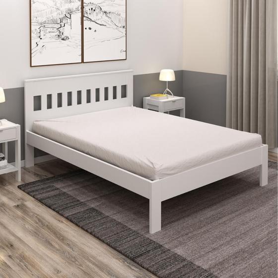 Imagem de Cama de Casal CM8007 Branco Tecnomobili