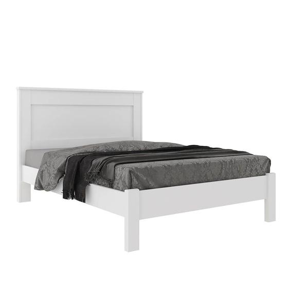 Imagem de Cama de Madeira Temecula Casal Branco 138 Com Colchão Americanflex D45 138x24