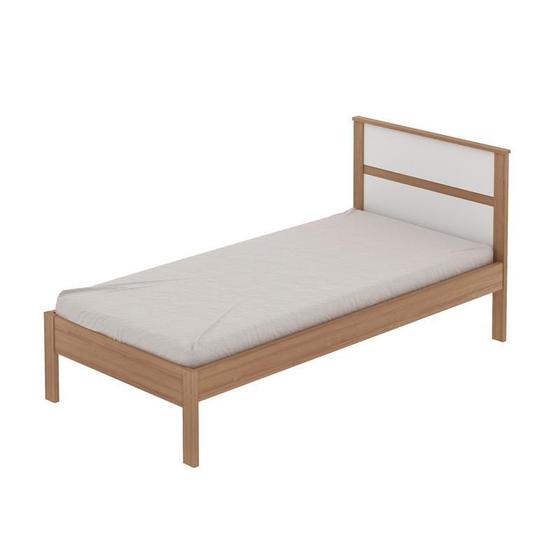 Imagem de Cama de solteiro CM8004  Amendoa/Branco - Ammo