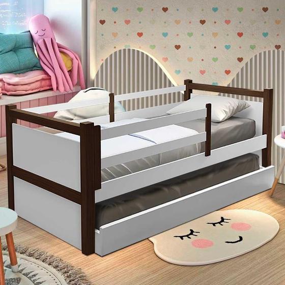 Cama De Solteiro Com Auxiliar Branco Bianca New Luapa Menor preço em Cama De Solteiro Com Auxiliar Branco Bianca New Luapa