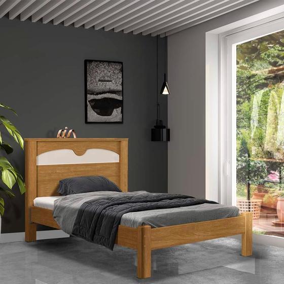 Imagem de Cama de Solteiro com Colchão Cinamomo Off White