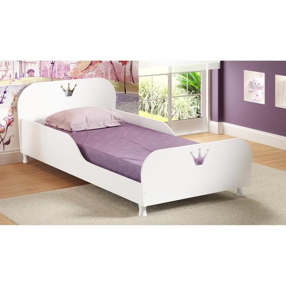 Imagem de Cama de Solteiro Multimóveis 100% MDF para colchão 188cmx88cm Branca REF.2320