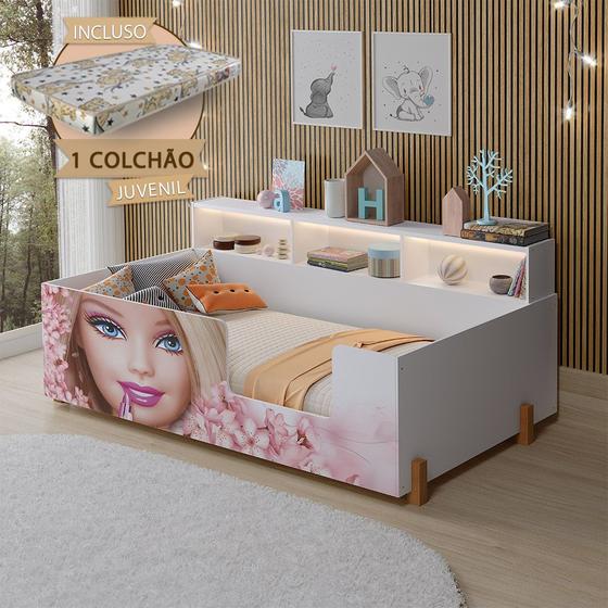 Imagem de Cama Doçura Boneca Princesa Juvenil Branca + Colchão