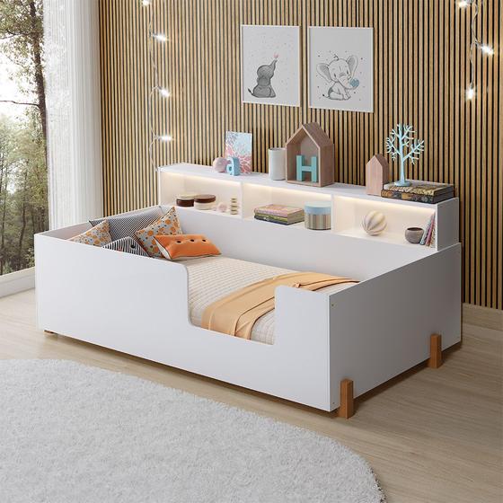 Imagem de Cama Doçura Infantil com Nicho Design Juvenil Branca