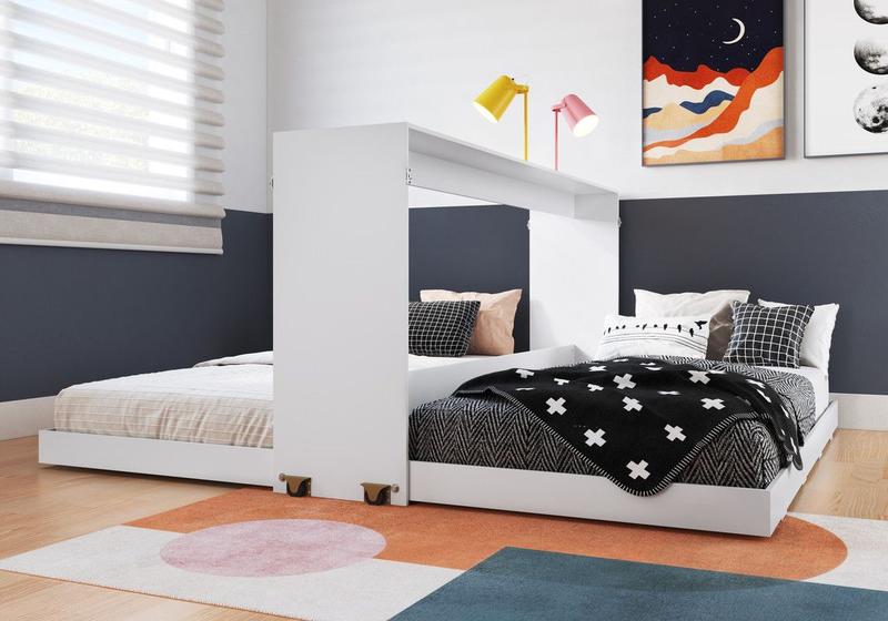 Imagem de Cama Dupla Articulável Solteiro 90cm Phoenix Branco Art in Móveis