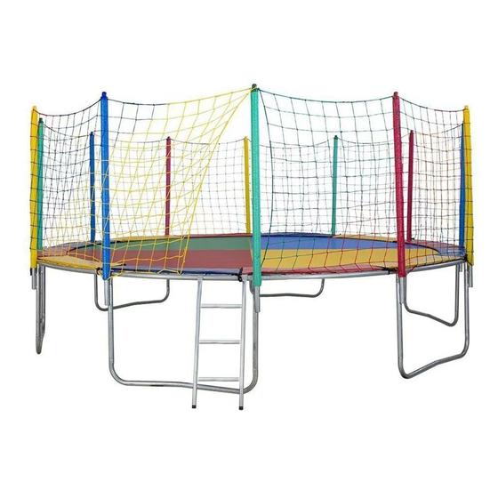Cama Elástica 4,27m 6 Pés Alcamar Lona Colorida Nacional Menor preço em Cama Elástica 4,27m 6 Pés Alcamar Lona Colorida Nacional