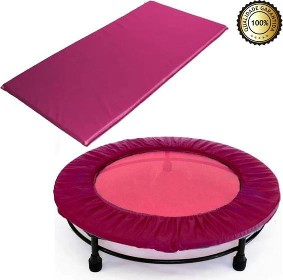 Imagem de Cama Elástica Mini Jump Profissional Rosa +Capa + Colchonete