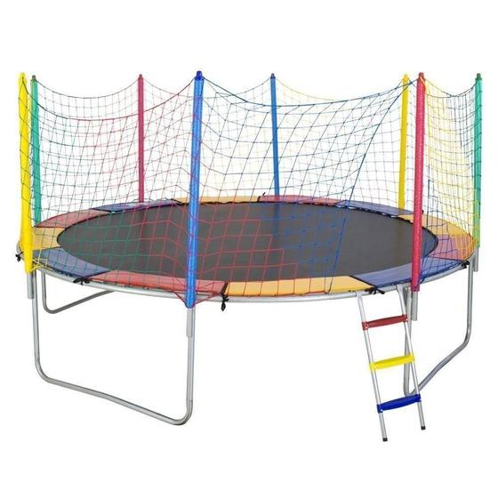 Cama Elástica Pula Pula 3,05m Lona Preta s/ Emenda PapiBrink Menor preço em Cama Elástica Pula Pula 3,05m Lona Preta s/ Emenda PapiBrink