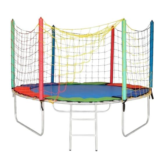 Cama Elástica Pula Pula Trampolim Nacional - 2,30m RotoPlay Colorida Menor preço em Cama Elástica Pula Pula Trampolim Nacional - 2,30m RotoPlay Colorida