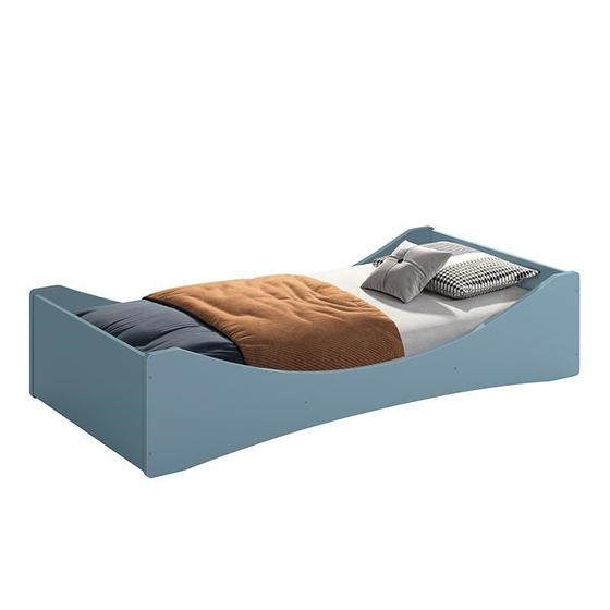 Imagem de Cama Evolutiva 2 em 1 Luna Azul Fosco com Colchão D20 - Reller Móveis