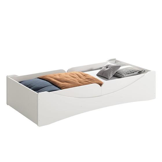 Imagem de Cama Evolutiva Luna Branco Fosco com 2 Kits Proteção Lateral Lisa - Reller Móveis