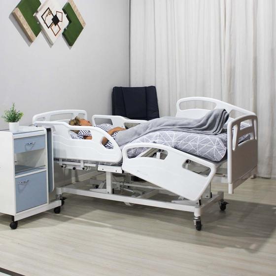 Cama Hospitalar Motorizada com Colchão D33 5 Movimentos Elétrica Para ...