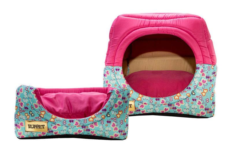 Cama Iglu e Toca Para Cachorro Luppet Luxo Rosa Borboleta Menor preço em Cama Iglu e Toca Para Cachorro Luppet Luxo Rosa Borboleta
