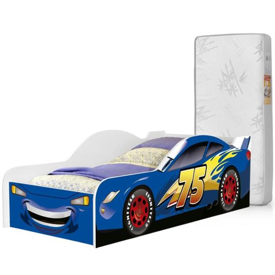 Imagem de Cama Infantil Carro Mcqueen Crianças Com Colchão D20
