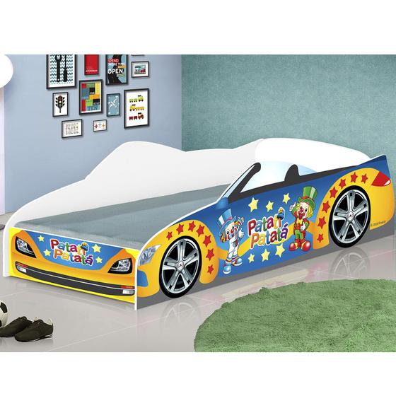 Imagem de Cama Infantil Carro Star PP JA Móveis Azul