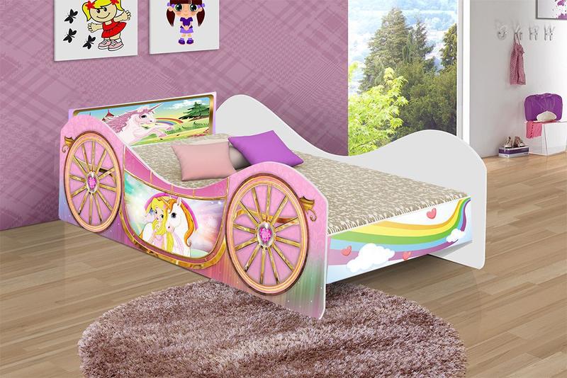 Imagem de Cama Infantil Carruagem Unicornio, Moveis De Menina