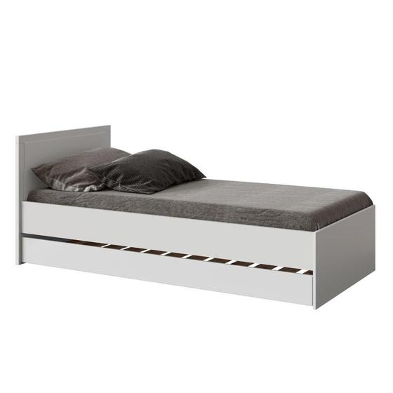 Imagem de Cama Infantil com Cabeceira Wood Tivoli - Branco