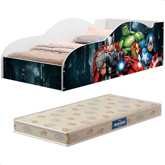 Imagem de Cama Infantil com Colchão Vingadores Heroi