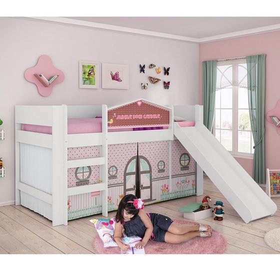 Cama Infantil com Escorregador Doce Casinha Play Pura Magia Menor preço em Cama Infantil com Escorregador Doce Casinha Play Pura Magia
