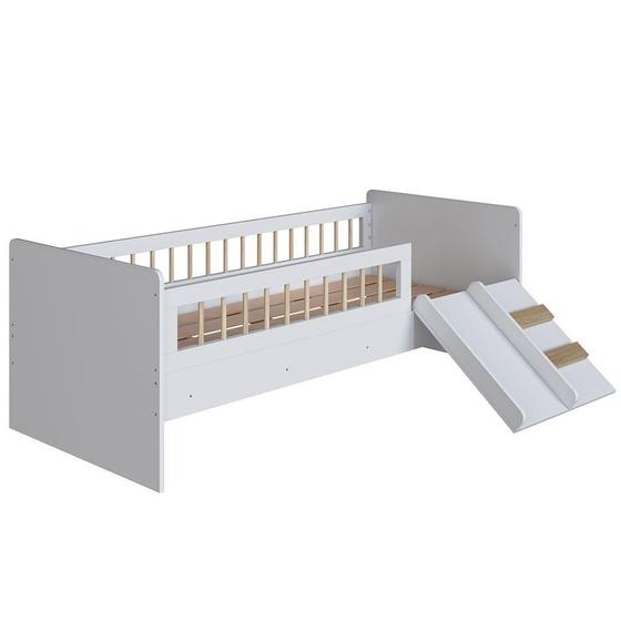 Imagem de Cama Infantil Com Escorregador Lumiar C06 Branco - Mpozenato
