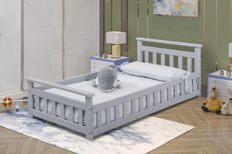 Cama Infantil com Grade Bella Azul + Colchão Menor preço em Cama Infantil com Grade Bella Azul + Colchão