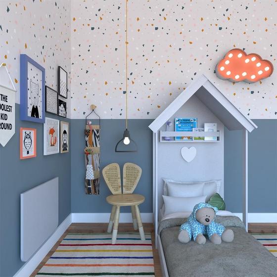 Imagem de Cama Infantil com Mesa Dobrável Enjoy Cinza Cristal