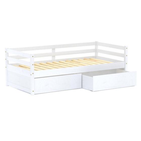 Imagem de Cama Infantil Dreams com 02 Gavetas Madeira Maciça Branco Megamobilia