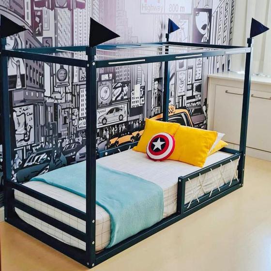 Imagem de Cama Infantil Fortaleza Preto