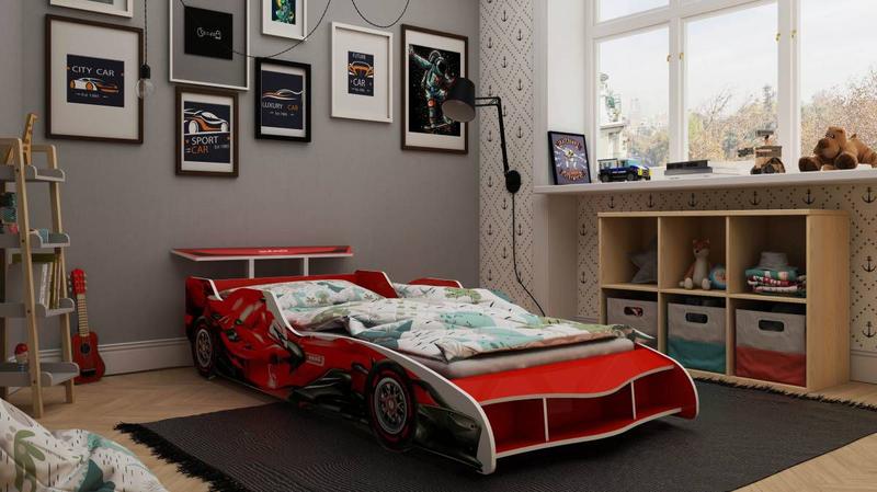Cama Infantil Gelius F1 - Vermelho Menor preço em Cama Infantil Gelius F1 - Vermelho