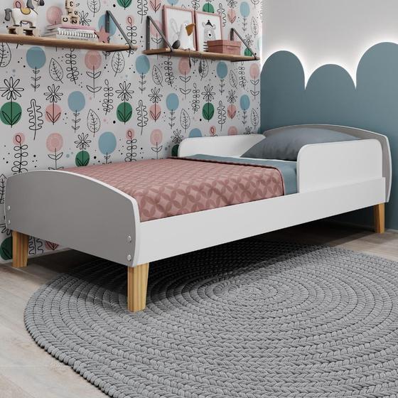 Imagem de Cama Infantil Montessoriana Aurora Fume - Movelbras