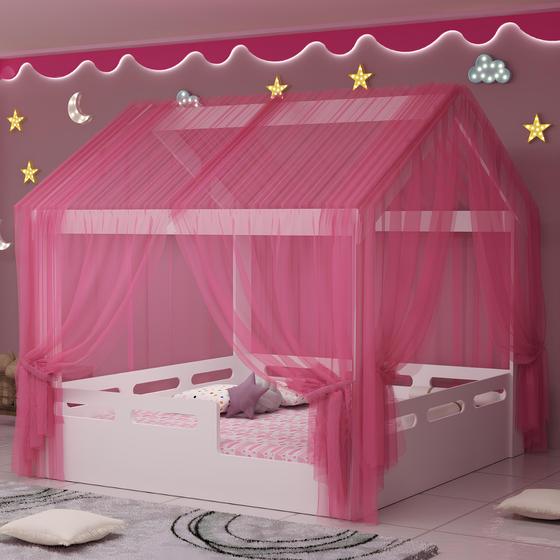 Cama Infantil Montessoriana Casal Com Telhado Em MDF Menor preço em Cama Infantil Montessoriana Casal Com Telhado Em MDF
