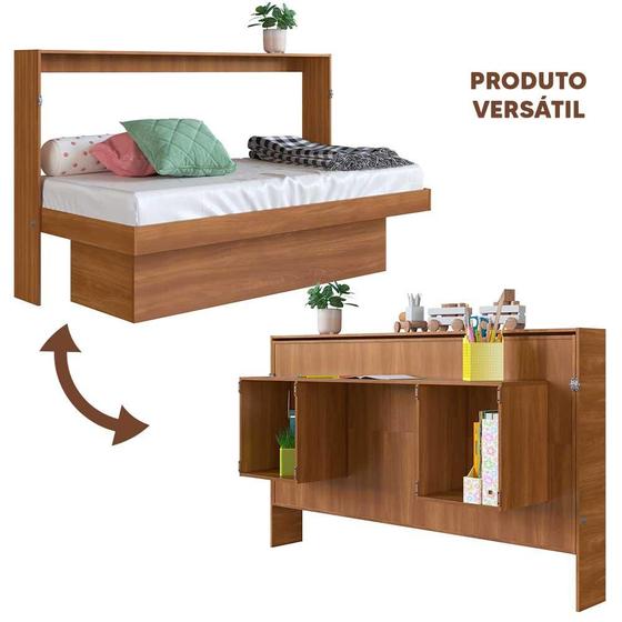 Imagem de Cama Infantil Multifuncional Dobrável Nogal Fioxi Shop Jm