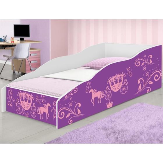 Cama Infantil Play Carruagem Rosa Menor preço em Cama Infantil Play Carruagem Rosa