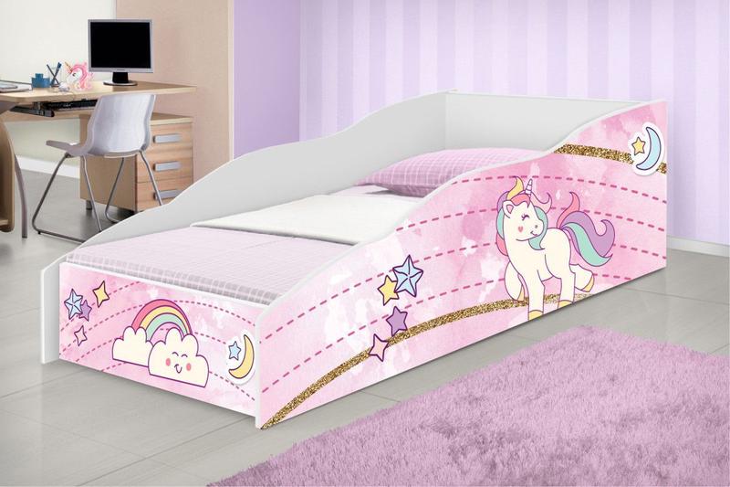 Cama Infantil Play Unicórnio Rosa Menor preço em Cama Infantil Play Unicórnio Rosa