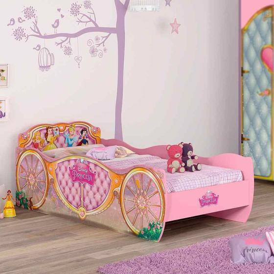 Imagem de Cama Infantil Princesas Original Disney Star Rosa Pura Magia