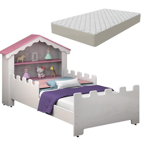 Imagem de Cama Juvenil Magia Castelo Princesa Com Colchão 