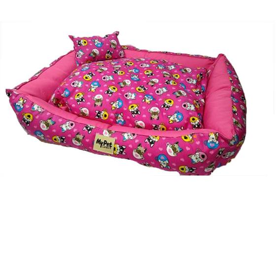 Imagem de Cama Luxo Dog Pink para Cães e Gatos - M