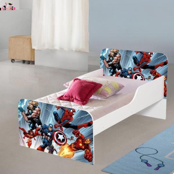 Imagem de Cama MDF caminha para quarto crianças meninos decoração adesivada personagem