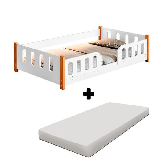 Imagem de Cama Montessoriana Com Colchão Infantil Branca Melissa Divaloto