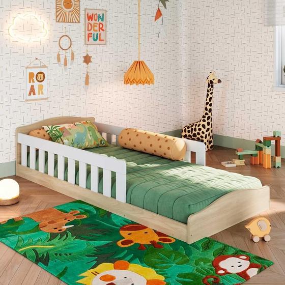 Imagem de Cama Montessoriana Infantil 192cm com Grades de Proteção