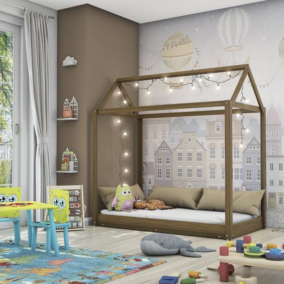 Imagem de Cama Montessoriana Infantil Madeira Maciça Madri Espresso Móveis