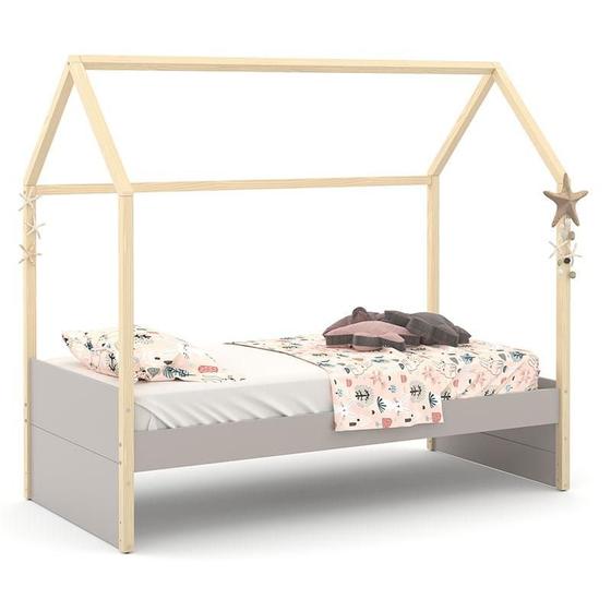 Imagem de Cama Montessoriana Kids Liv Cinza Natural  Matic