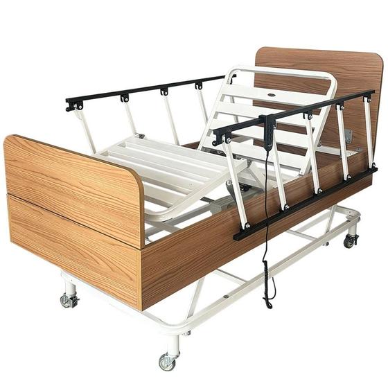 Imagem de Cama Motorizada MAGNUM STEEL c/ Elevação, Rodízios MDF Frassino Pilati