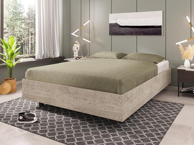 Cama New Box Casal 1,38 Amarula - Framar Móveis Menor preço em Cama New Box Casal 1,38 Amarula - Framar Móveis