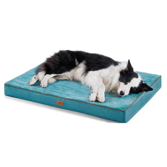 Imagem de Cama Ortopédica para Cães Bedsure - Impermeável com Memory Foam - Tamanho Grande (Azul)